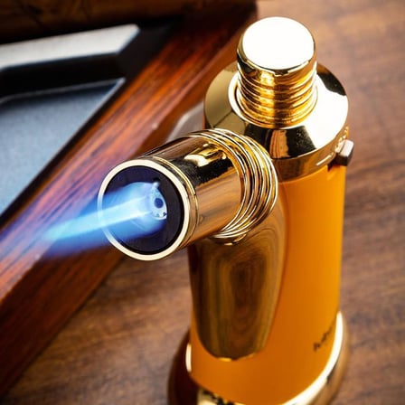 Lubinski Retro Tek Torch Masa Tipi Puro Çakmağı Beyaz