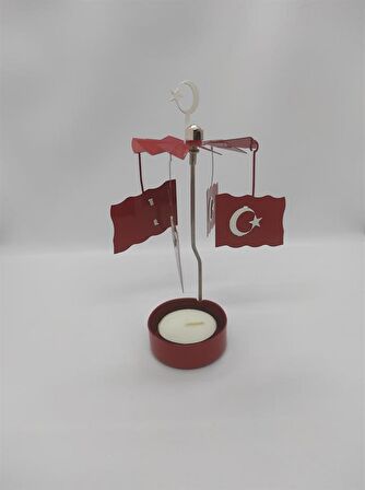 Isı İle Dönen Mumluk Bayrak Kırmıızı