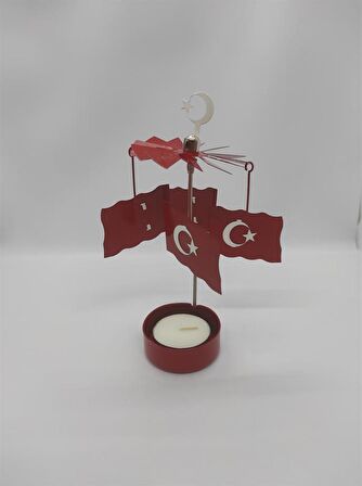 Isı İle Dönen Mumluk Bayrak Kırmıızı