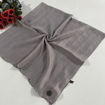 Bonjela Pliseli Bambu Eşarp Gri PBE0206