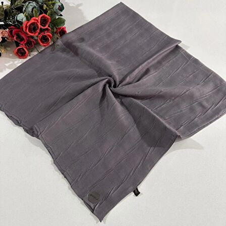Bonjela Pliseli Bambu Eşarp Koyu Gri PBE0207