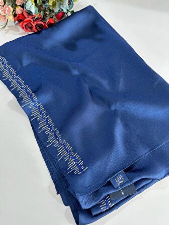 Levidor Premium Diamond Taşlı Şal Koyu Kot DXS0209