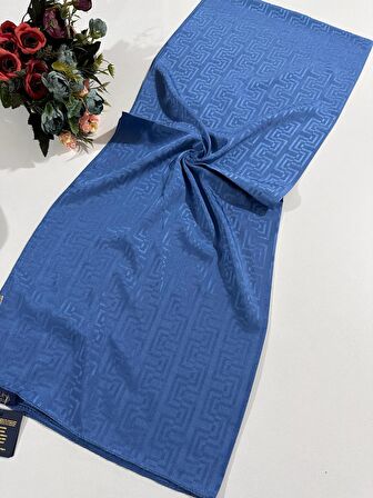 Levidor Premium Jakar Şal Kot Mavi LJK0414