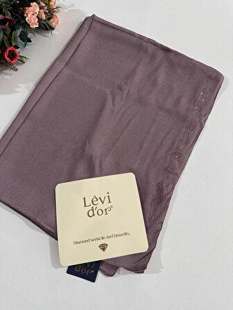 Levidor Premium Diamond Taşlı Şal Leylak DXS0311