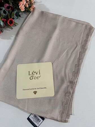 Levidor Premium Diamond Taşlı Şal Pudra DXS0312