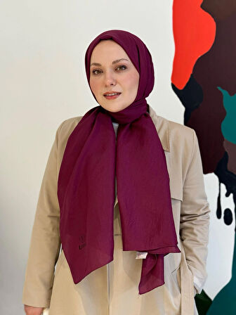 Locella İpeksi Vual Şal Mürdüm LVS0113