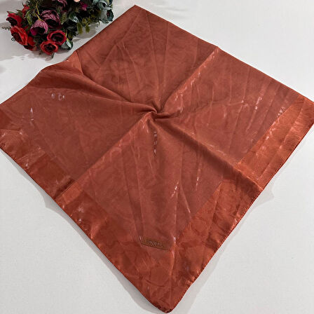 Bonjela Lento Eşarp Leopar Desen Kiremit LNT0238