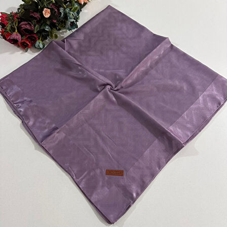 Bonjela Lento Eşarp Geometrik Desen Lila LNT0332