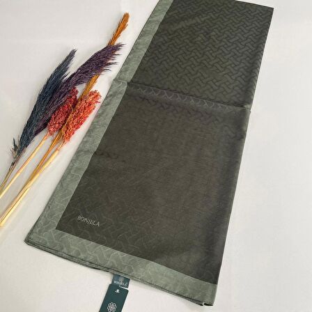 Bonjela Monogram Şal Haki Yeşili JZ0322