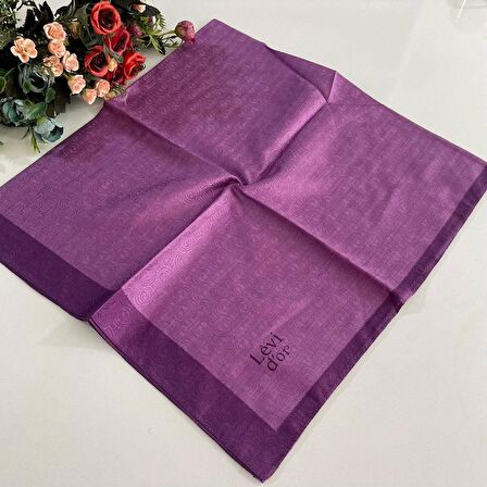 Levidor Premium Monogram Eşarp Fuşya-Mor GX0213
