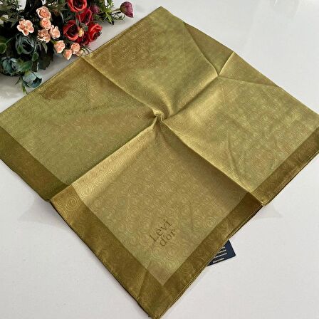 Levidor Premium Monogram Eşarp Yağ Yeşili GX0225