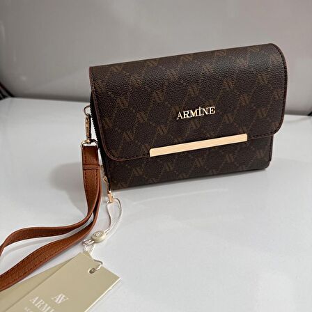 Armine Kadın Portföy Çanta Noktalı Kahve AR38105