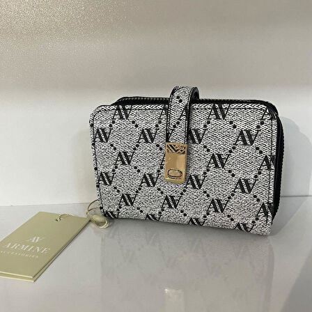 Armine Kadın Cüzdan Gri Noktalı ARC0104