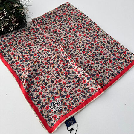 Levi'dor Kristal Eşarp Yeni Sezon Efsane Çiçek Desen LTK9013