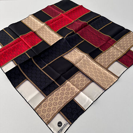 Vissona Twill İpek Eşarp Lacivert IPK4301