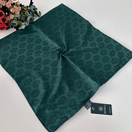 Bonjela Lüx İnci Jakarlı Pamuk Eşarp Zümrüt JPB0703