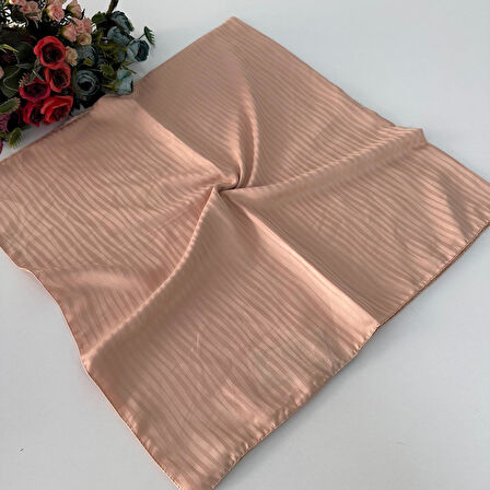 Bonjela Lüx İnci Jakarlı Pamuk Eşarp Somon JPB0812