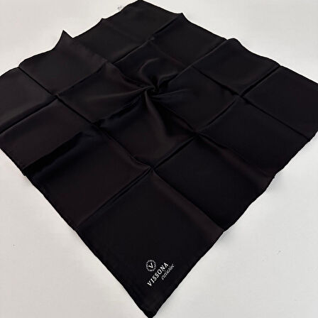 Vissona Exculusive Twill İpek Eşarp Siyah IPE0201