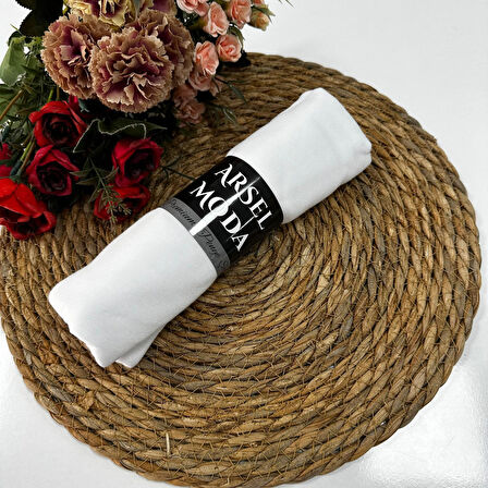 ArSel Moda Penye Şal Beyaz LPSA52