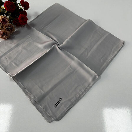 Miray Düz Kristal Eşarp Gümüş LTA0512