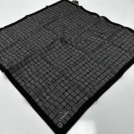 Vissona Siyah Twill İpek Eşarp IPK6401