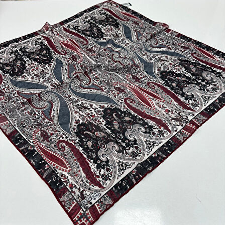 Bonjela Soft Pamuklu Eşarp Bordo Serisi LDB9404