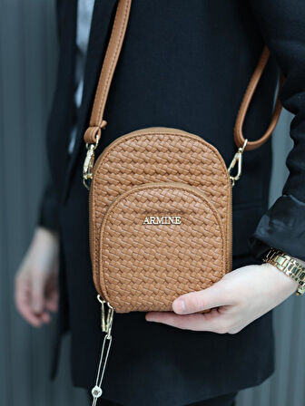 Armine Kadın Çanta Örgü Taba AR38413