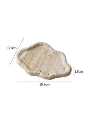 TRAVERTEN DEKOR TABAK -20*15 cm