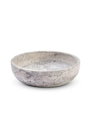 GÜMÜŞ TRAVERTEN KASE- 20 cm