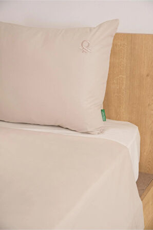 Benetton Bej Tek Kişilik Nevresim Takımı