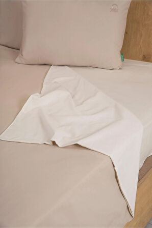 Benetton Bej Tek Kişilik Nevresim Takımı