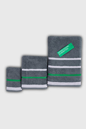 BE-0927ST-DGY Benetton Havlu Set (Bath&Hand&Guest)
