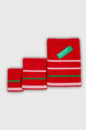 BE-0832ST-RD Benetton Havlu Set (Bath&Hand&Guest)
