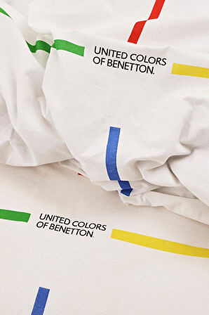 Benetton Renkli Çizgili Tek Kişilik Nevresim Takımı