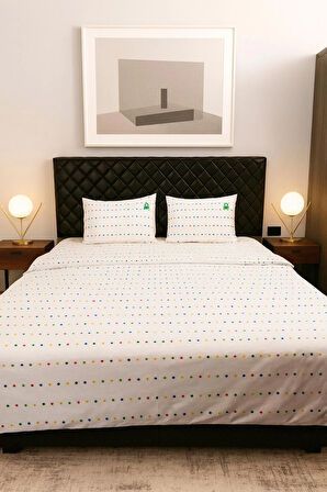 Benetton Renkli Puantiye Tek Kişilik Nevresim Takımı