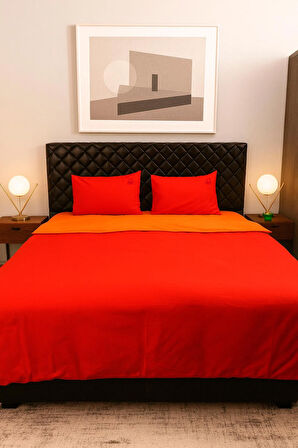 Benetton Turuncu Çift Kişilik Nevresim Takımı