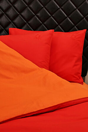 Benetton Turuncu Çift Kişilik Nevresim Takımı