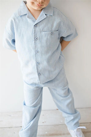 Keten Erkek Çocuk Takım Mavi