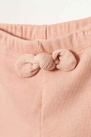 Kız Desen Alt Üst Tayt Takım Gül Kurusu