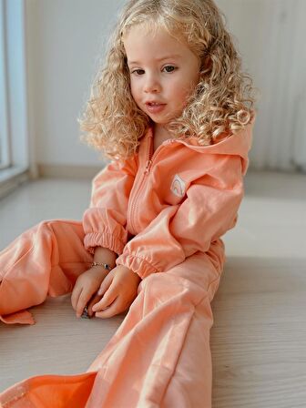 İspanyol Paça Kız Eşofman Takımı Somon