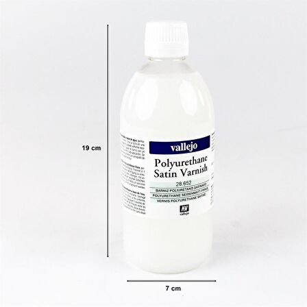 Vallejo 28652 500 ml. Poliürethan Yarı Mat Vernik, Model Boyası