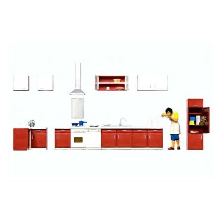 Preiser 10646 1/87 Ölçek mutter beim kochen. küchenein Figürleri