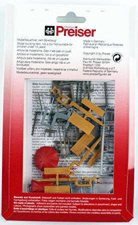 Preiser 17500 1/87 Ölçek Satış Tezgahları, Şemsiyeler ve Masalar Figürleri