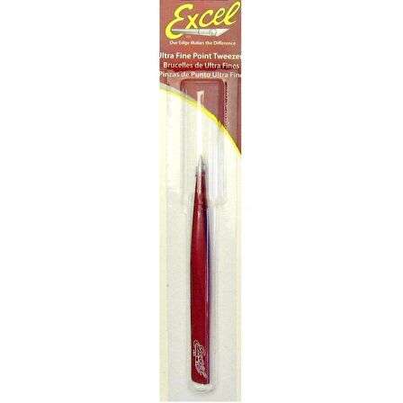 30428 4.5 İNCH HOLLOW HANDLE TWEEZERS (RED)