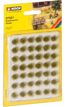 Noch 7037 Çayır Öbekleri, 6 mm. 42 Adet Diorama Malzemesi