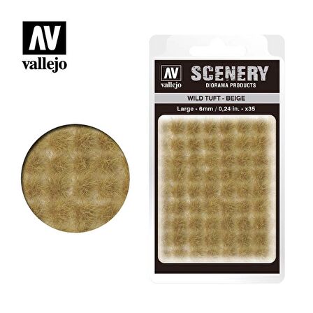 Vallejo SC420 Beige, 6 mm. Hazır Çim Dokusu