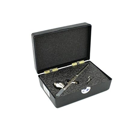 100-5 LGB Gravity Feed Medium Nozzle Bakery Airbrush w/ 4.75ml attached color cup, continuous flow valve, barbed hose connector