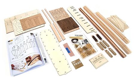 Occre 12006 1/60 Ölçek, Essex Yelkenli Tekne Ahşap Model Kiti