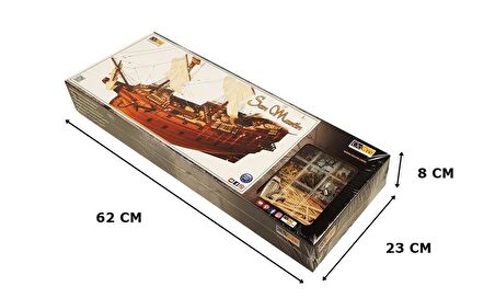 Occre 13601 1/90 Ölçek, San Martin Yelkenli Tekne Ahşap Model Kiti