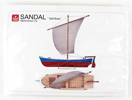 Türk Model 1/35 203 Yelkenli Sandal, Demonte Ahşap Maketi